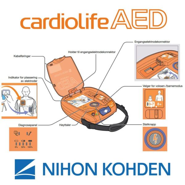 Cardiolife AED-3100 Hjertestarter - Gjenoppliving.no