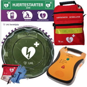 Hjertestarterpakke med tilbehør